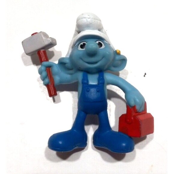Three Smurfs McDonald's Happy Meal Toys Handy Clumsy Smooth 2013 - Picture 3 of 13